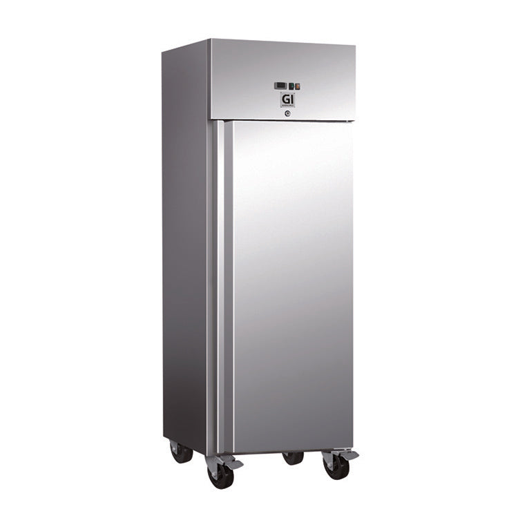 Gastro-Inox RVS vriezer 600 liter met geforceerde koeling – horecavrieskast enkeldeurs