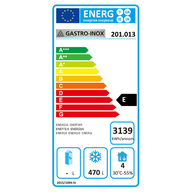 Gastro-Inox vrieskast 600 l – roestvrijstalen vriezer voor restaurants en grootkeukens