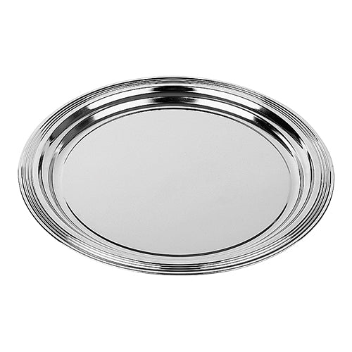 EMGA Partyplateau verchroomd Ø 35 cm – rond buffetplateau voor recepties en buffetten