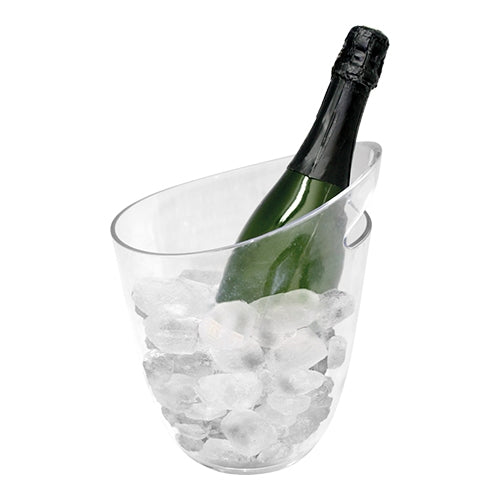 EMGA Heldere wijnkoeler 1 fles – doorzichtige koeler voor wijn en champagne