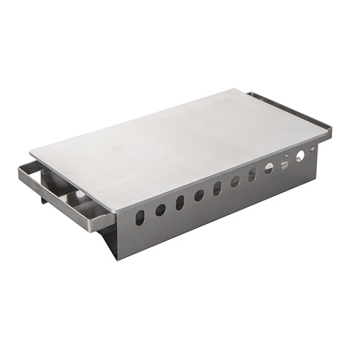 EMGA Schotelwarmer 2 pits RVS/aluminium – warmhoudplaat voor twee schalen op het buffet