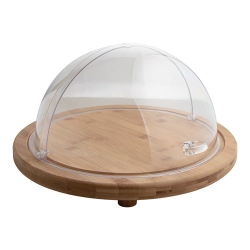 EMGA Serveerplank met rolltop Ø 38 cm – ronde serveerplank met rolluikdeksel