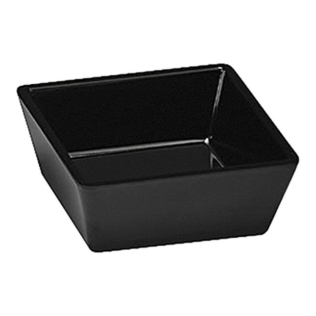 EMGA Schaaltje 9x9 cm zwart – zwart vierkant schaaltje voor tapas en garnering