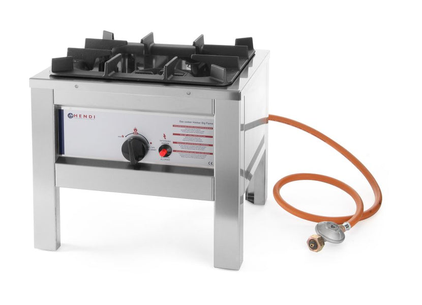 Hendi Big Flame hokker – krachtige gasbrander 6700 W voor wokgerechten in de horeca