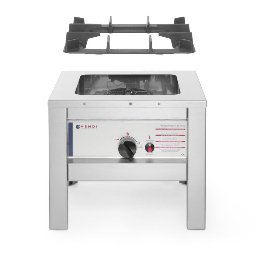 Hendi hokker Big Flame 6700 W propaan – wokbrander voor professionele keukens