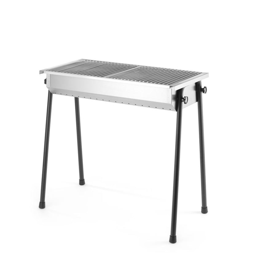 Hendi Patio houtskoolbarbecue RVS – professionele BBQ voor restaurant en catering