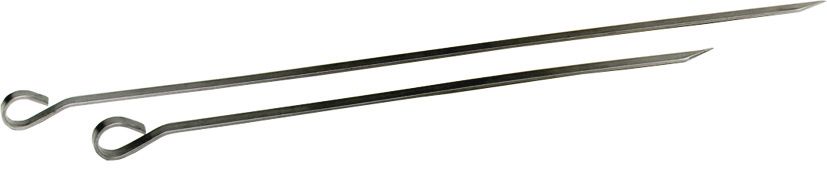 Hendi barbecuespies RVS 250 mm – set van 6 spiezen voor grill en barbecue