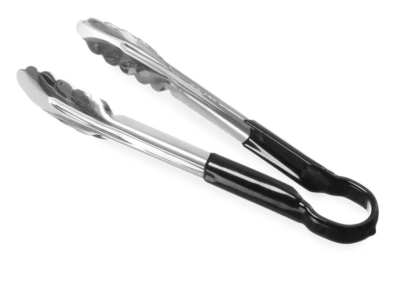 Hendi RVS serveertang 25 cm zwarte greep – handzame horecatang voor buffet en bar