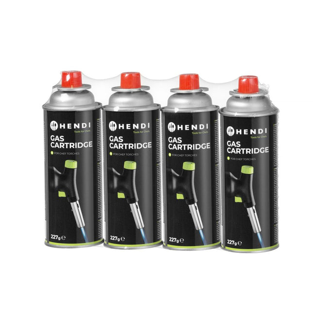 Hendi gasfles butaan 227 g – set van 28 gaspatronen voor koksbranders in de horeca