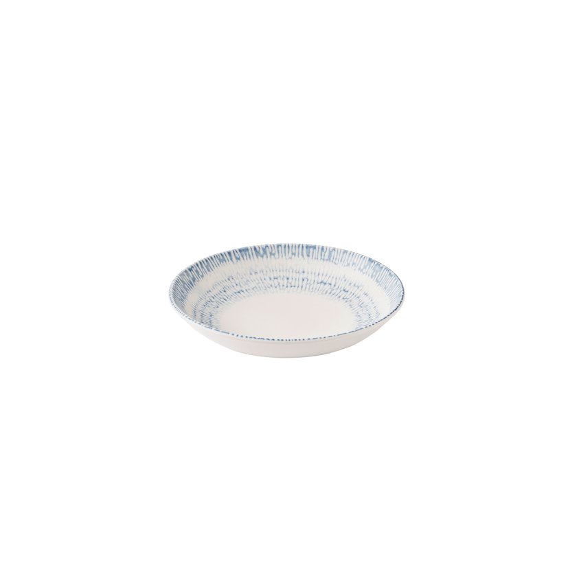 Churchill Cascade Indigo coupekom 24,8 cm – indigoblauw porseleinen kom voor tapas en salade