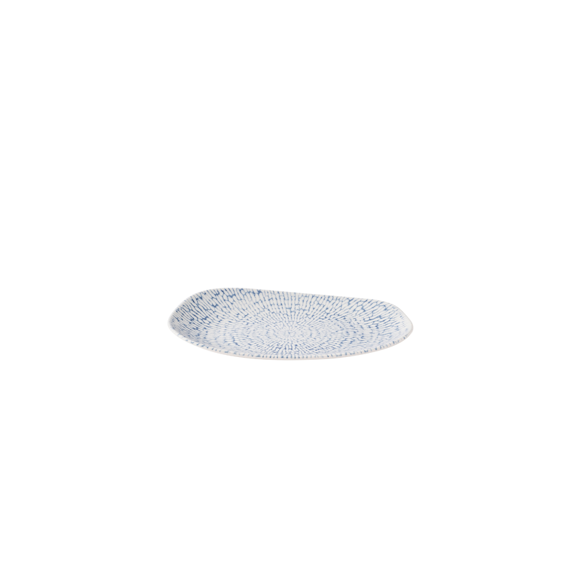 Churchill Cascade Indigo ovaal bord 26 x 15 cm – indigoblauw porseleinen serveerbord voor de horeca