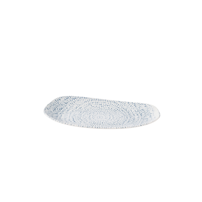 Churchill Cascade Indigo ovaal bord 35 x 18,5 cm – indigoblauw porseleinen bord voor fine dining