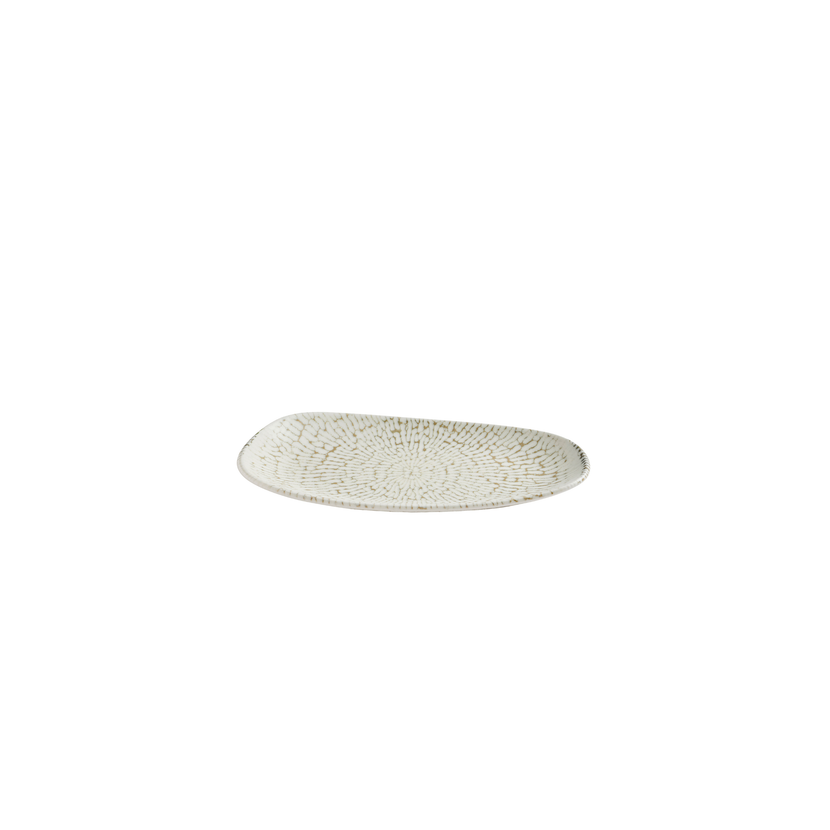 Churchill Cascade Taupe ovaal bord 26 x 15 cm – taupe porseleinen serveerbord voor de horeca