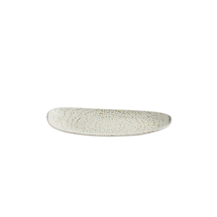 Churchill Cascade Taupe ovaal bord 35 x 18,5 cm – taupe porseleinen bord voor fine dining