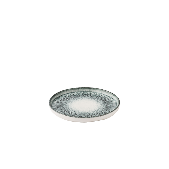 Churchill Lume Black bord met rand 21 cm – zwart porseleinen bord voor hotels en brasseries