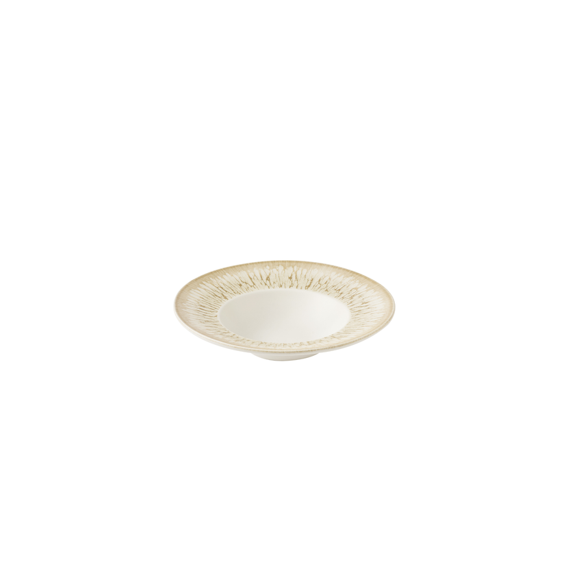 Churchill Lume Natural kom met brede rand 24 cm – naturel porseleinen kom voor bijgerechten