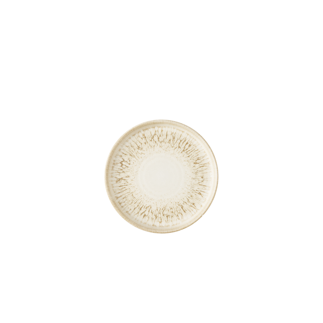 Churchill Lume Natural bord met rand 15,7 cm – naturel porseleinen bordje voor salade en soep
