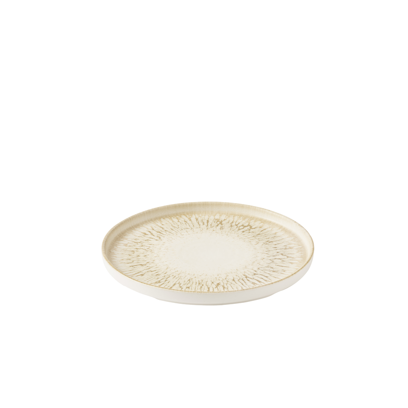 Churchill Lume Natural bord met rand 26 cm – naturel porseleinen bord voor de horeca