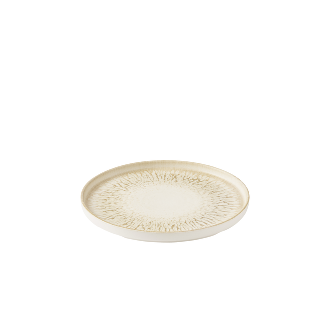 Churchill Lume Natural bord met rand 26 cm – naturel porseleinen bord voor de horeca