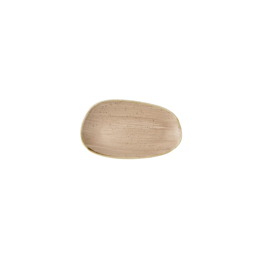 Churchill Stonecast Truffle Opal ovaal bord 22 x 13 cm – truffelbruin porseleinen bord voor voorgerechten en tapas