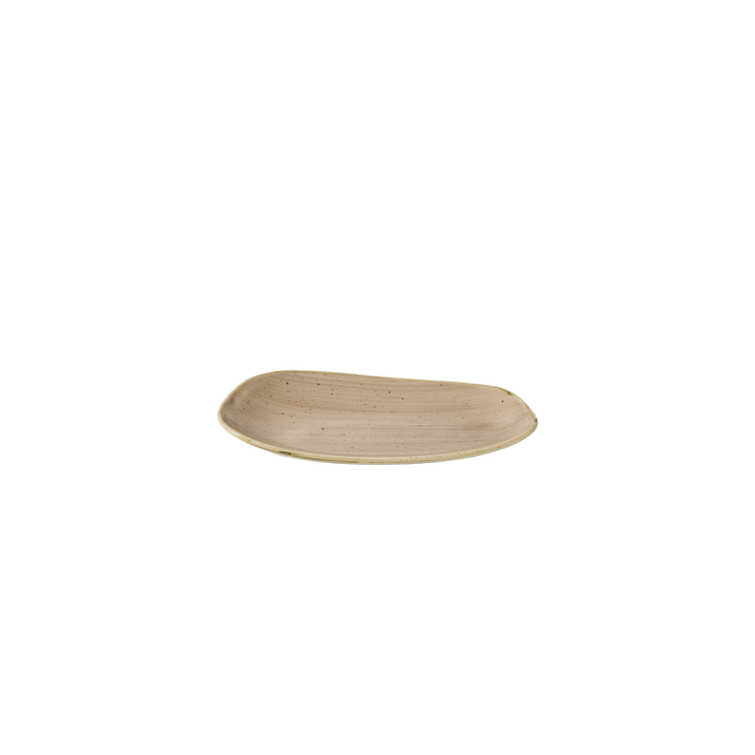 Churchill Stonecast Truffle Opal ovaal bord 26 x 15 cm – truffelbruin porseleinen serveerbord voor de horeca