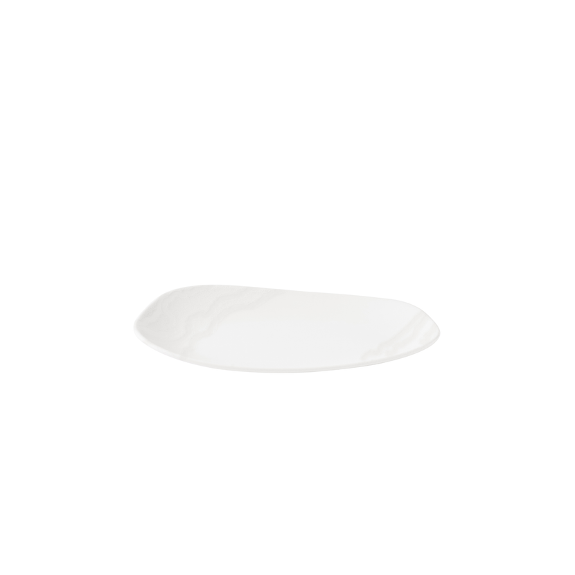 Churchill Tide White Opal Organic ovaal bord 26 x 15 cm – wit porseleinen bord voor hoofd- en bijgerechten