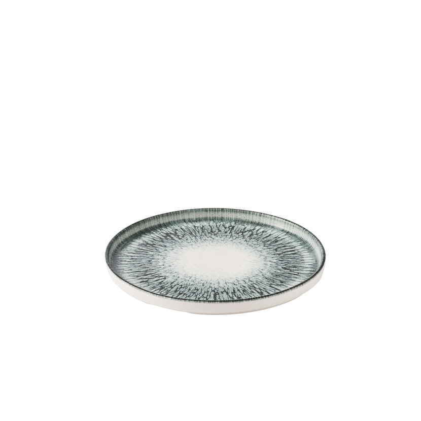 Churchill Lume Black bord met rand 26 cm – zwart porseleinen bord voor restaurants