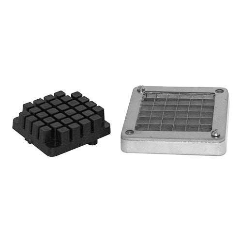 EMGA Mesrooster met drukstuk 9x9 mm – wisselrooster voor frites snijden in de horeca