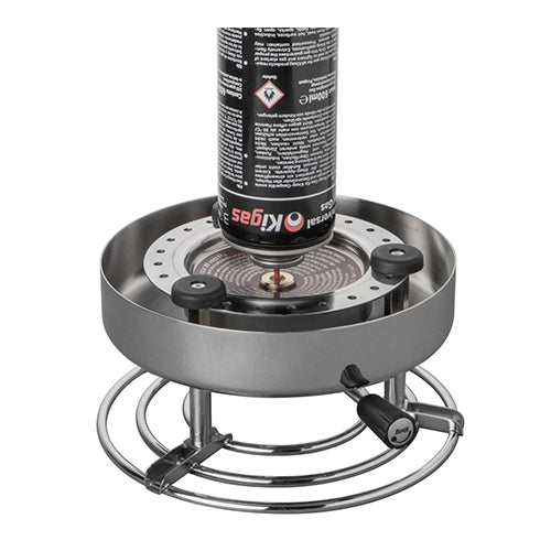 EMGA Longfire gasrechaud van opzij – regelbare brander voor chafing dish in restaurants