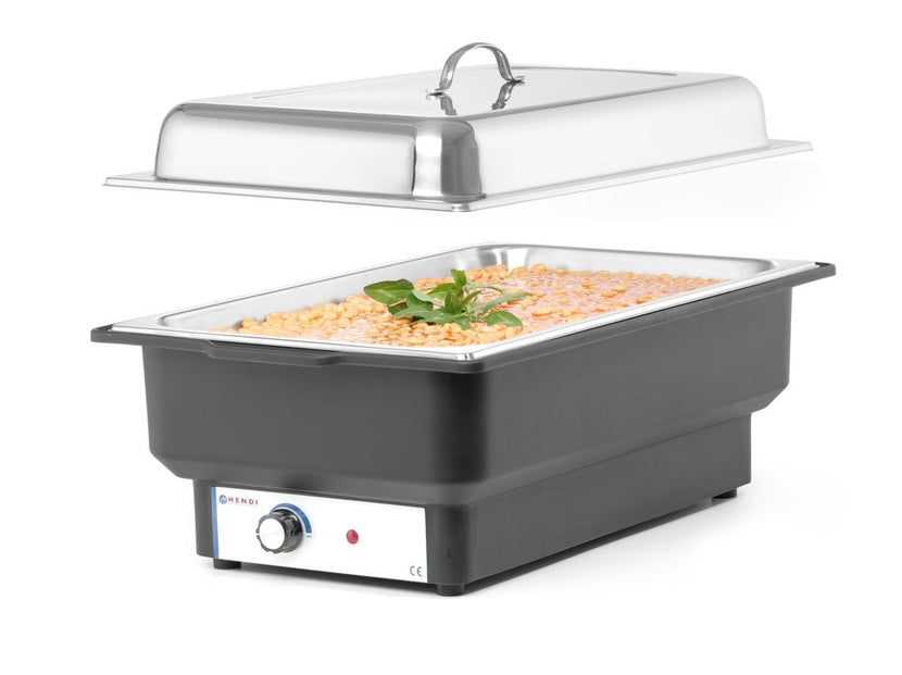Hendi Tellano chafing dish elektrisch – RVS buffetwarmhouder voor restaurant en catering