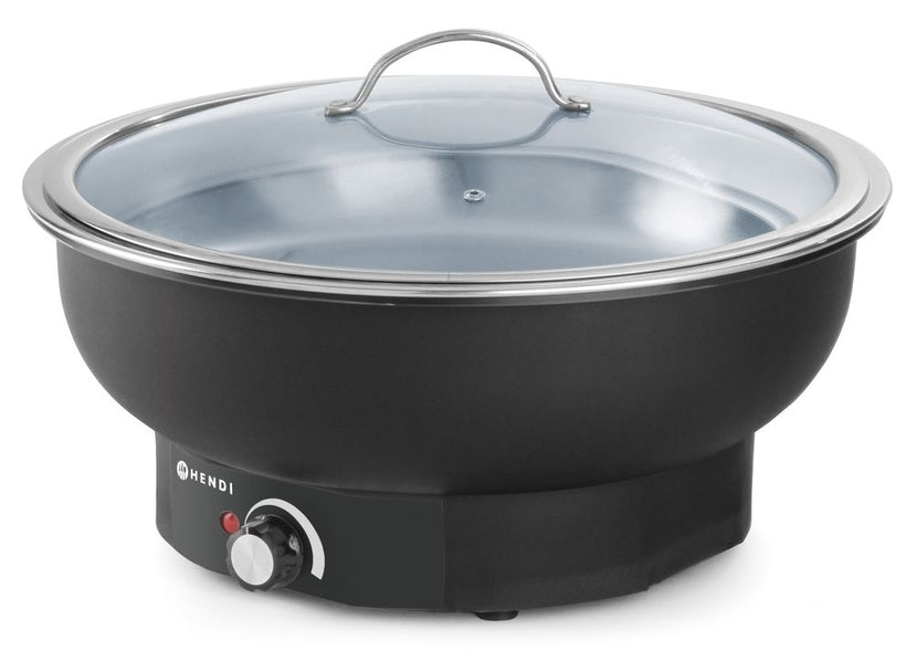 Hendi chafing dish elektrisch rond 6,8 liter Tesino – ronde buffetwarmhouder 230V