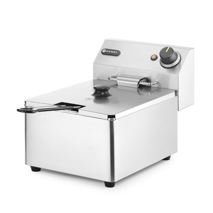 Hendi Blue Line friteuse 6 l – RVS tafelfriteuse voor snackbar en restaurant