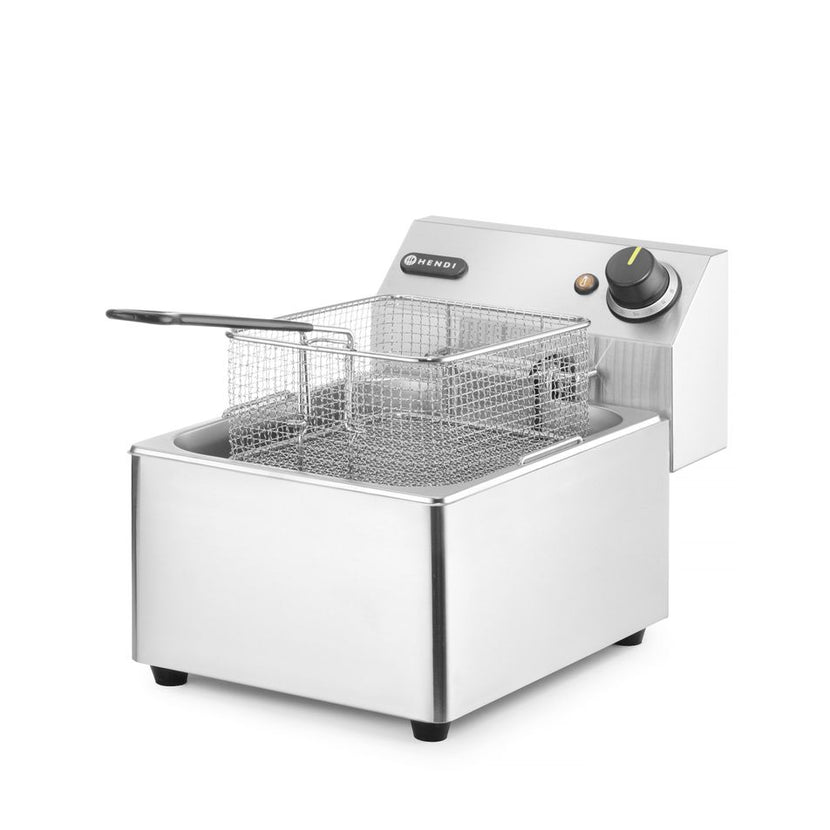 Hendi elektrische friteuse 6 liter – frituurpan met thermostaat voor professioneel gebruik