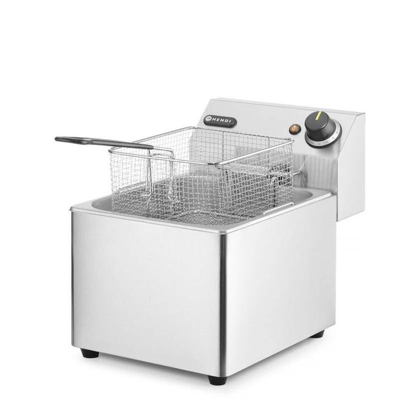 Hendi Blue Line friteuse 8 l – RVS tafelfriteuse voor snackbar en grootkeuken