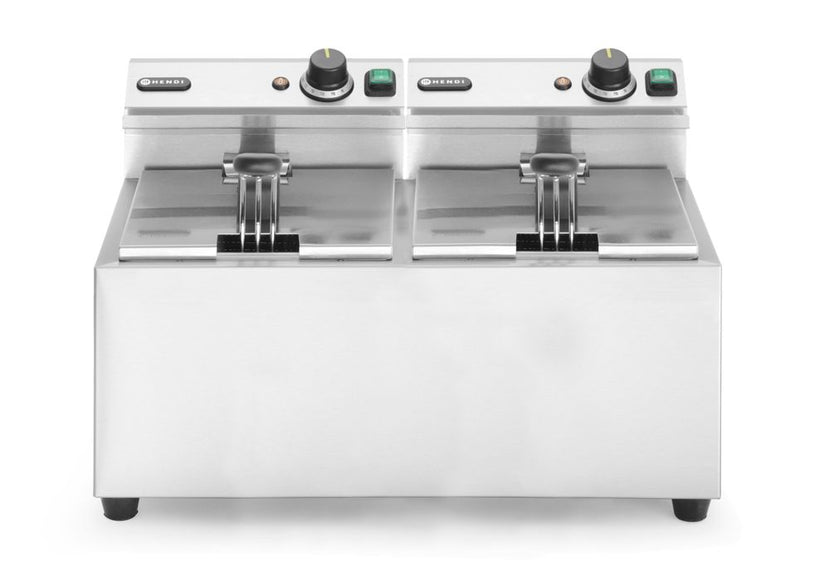 Hendi friteuse MasterCook 2x8 liter 230V 2x3500W – dubbele horecafriteuse RVS
