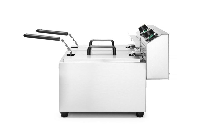 Hendi MasterCook 2x8 l – professionele dubbelfriteuse voor snackbar en grootkeuken