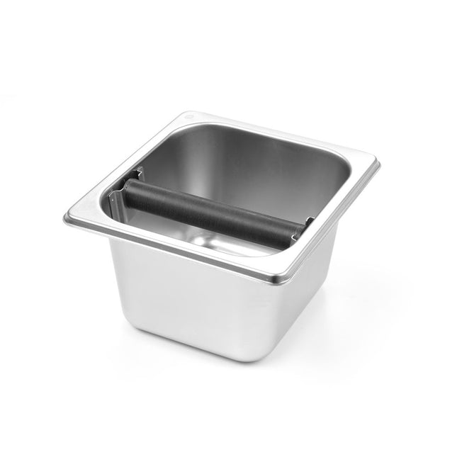 Hendi afklopbak GN 1/6 x 100 mm RVS – koffiedik uitklopbak voor barista en café