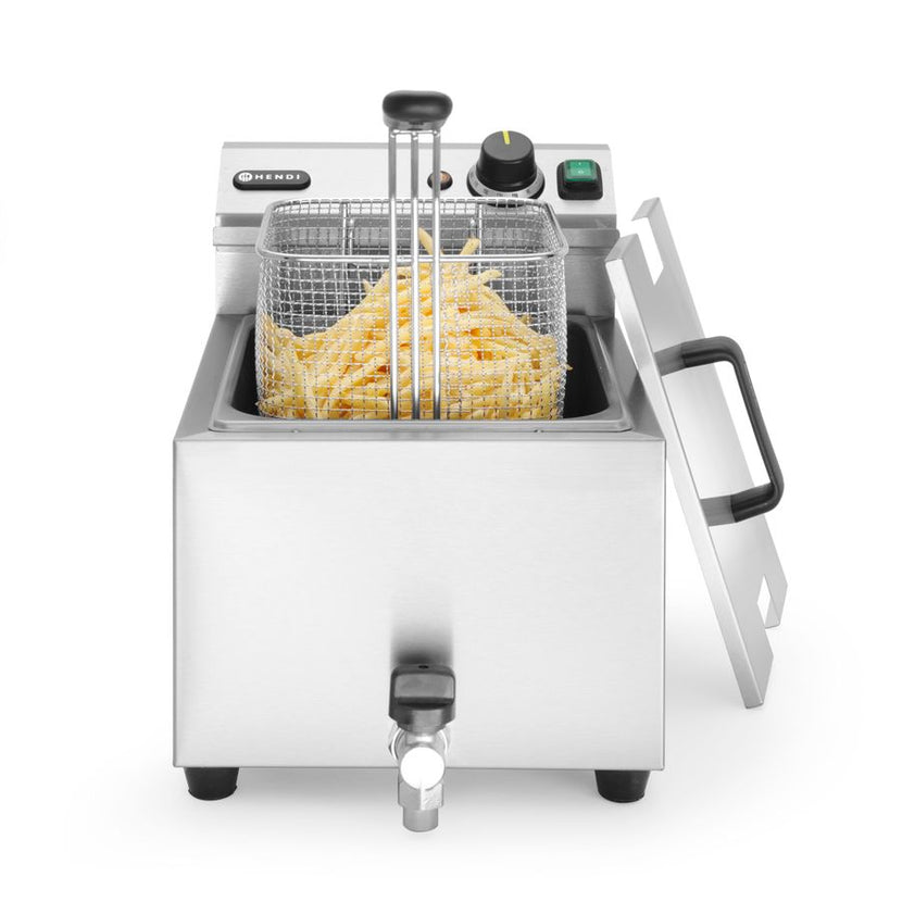 Hendi MasterCook frituurpan 8 liter met mand – snackbar en cateringapparatuur