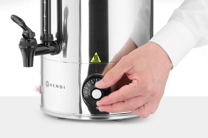 Hendi drankenketel 10 l enkelwandig – RVS heetwaterketel voor kantine en evenementen