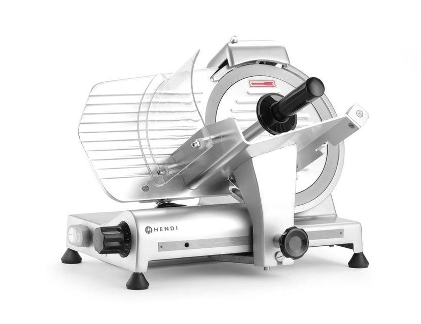 Profi Line 250 snijmachine van Hendi – rvs mes van 250 mm voor vlees en kaas