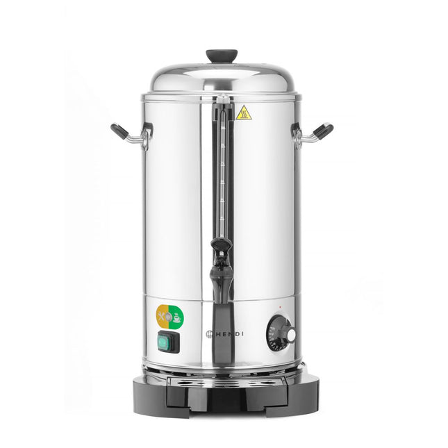 Hendi hete drankenketel 9 liter dubbelwandig – geïsoleerde heetwaterketel 2400W voor horeca