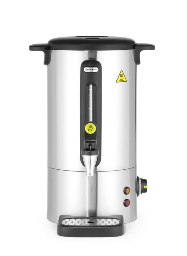 Hendi warme drankenketel 10 liter RVS – enkelwandige heetwaterketel voor koffie en thee