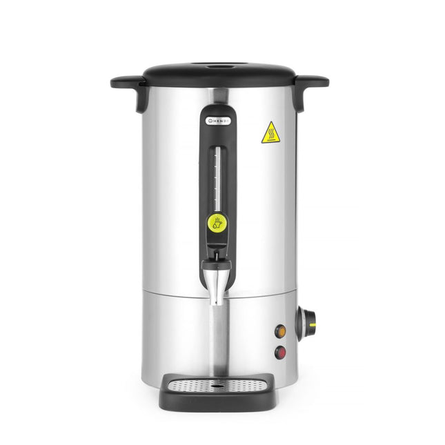 Hendi warme drankenketel 10 liter RVS – enkelwandige heetwaterketel voor koffie en thee