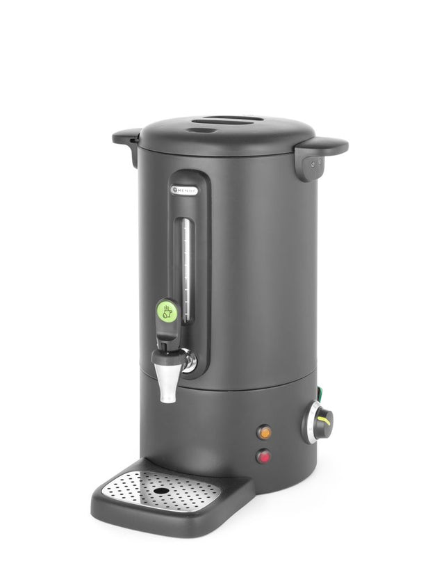 Hendi heetwaterketel 10 l zwart – stijlvolle dispenser met tapkraan voor buffet en bar