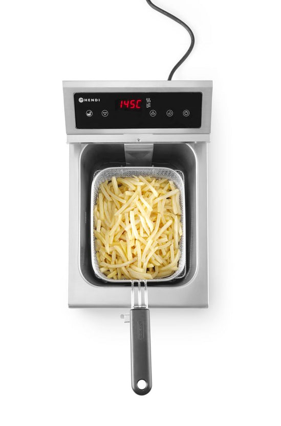 Frituurmand van de Hendi inductiefriteuse Kitchen Line 8 liter in detail
