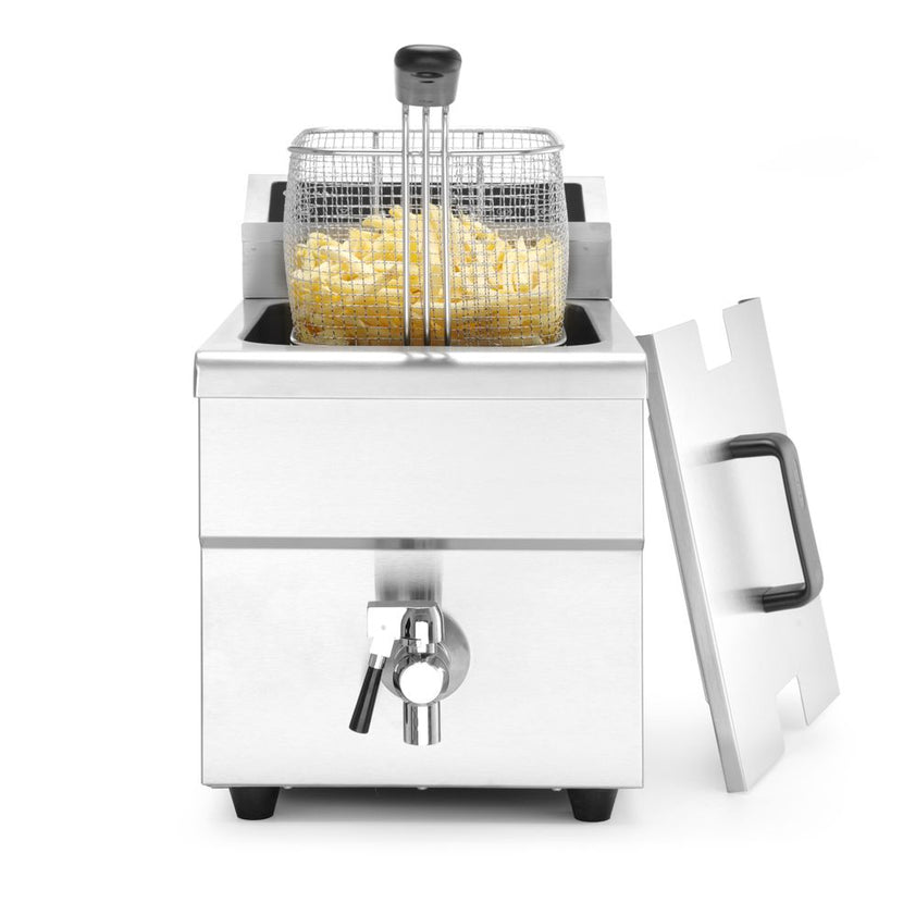 Kitchen Line inductiefriteuse 8 l van Hendi met rvs frituurbak voor restaurant