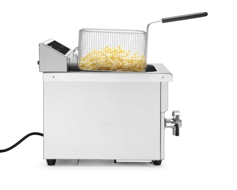 Hendi inductiefriteuse 8 l in zijaanzicht – snelle opwarming voor snackbar
