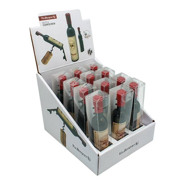 EMGA Kurkentrekker display met 12 stuks – toonbankdisplay voor horeca en slijterij
