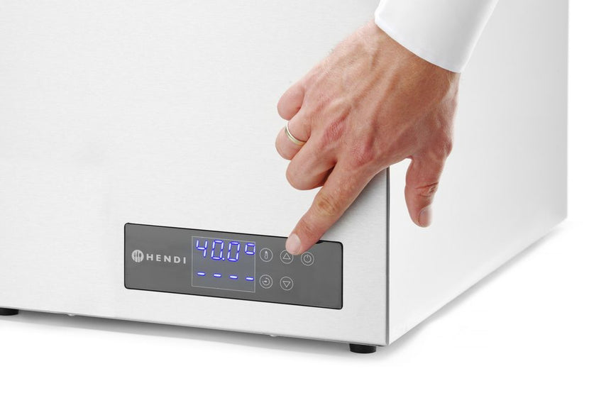 Hendi sous-vide bad 13 liter in zijaanzicht – precisiegaren in de horecakeuken