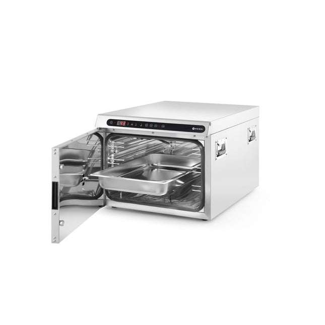 Hendi lage temperatuur oven RVS – 495x690x415 mm 1200W voor langzaam garen in de horeca
